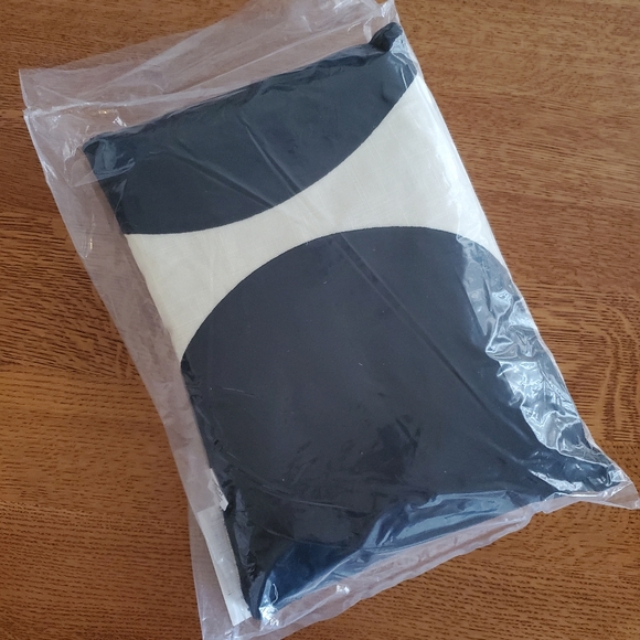 Lemieux et Cie Embroidered Victoire Pillow - black & white - Picture 7 of 9